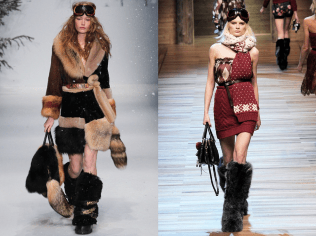 What models of natural high fur boots are in trend