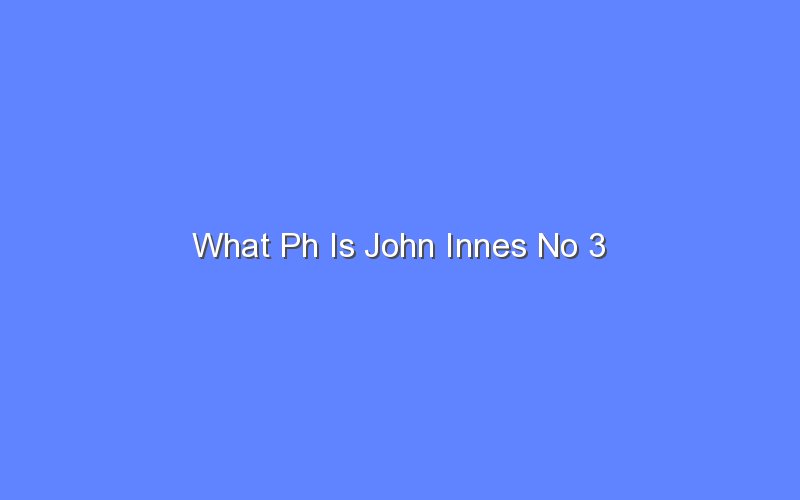 what ph is john innes no 3 13494 1