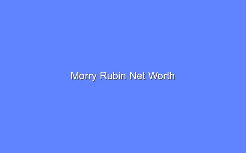 morry rubin net worth 13699 1