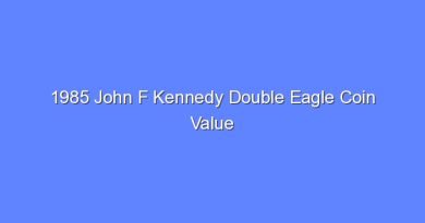 1985 john f kennedy double eagle coin value 9278