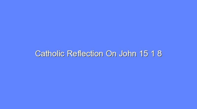 catholic reflection on john 15 1 8 11370