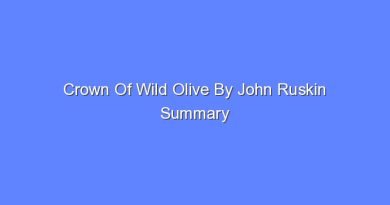 crown of wild olive by john ruskin summary 11394