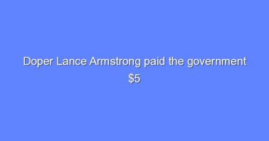 doper lance armstrong paid the government 5 million for cheating 6920