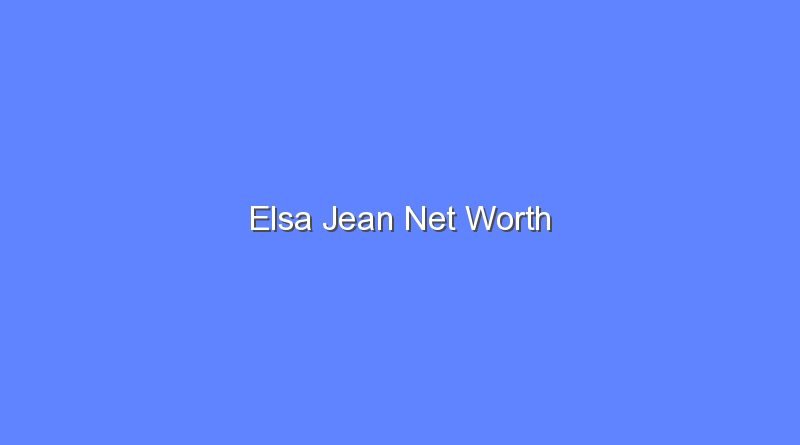 elsa jean net worth 16469