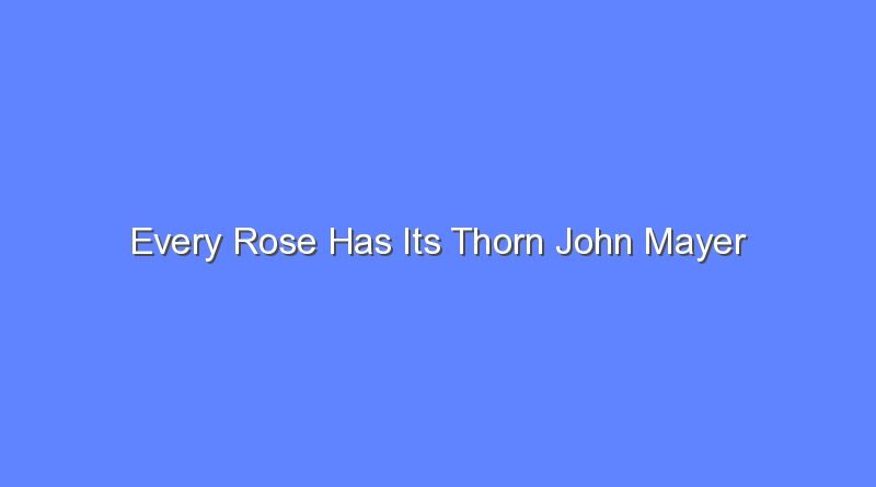 every rose has its thorn john mayer 11514