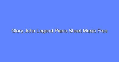 glory john legend piano sheet music free 8087