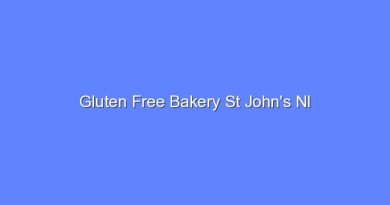 gluten free bakery st johns nl 8089