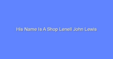 his name is a shop lenell john lewis 11614