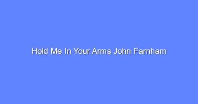 hold me in your arms john farnham 9674