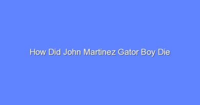how did john martinez gator boy die 8123