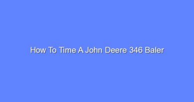 how to time a john deere 346 baler 11685