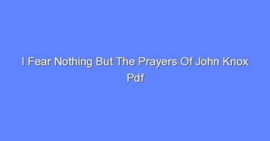 i fear nothing but the prayers of john knox pdf 9761