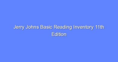 jerry johns basic reading inventory 11th edition 9782