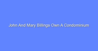 john and mary billings own a condominium 7494