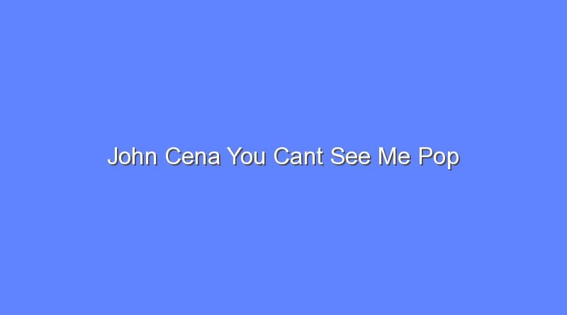 john cena you cant see me pop 8267