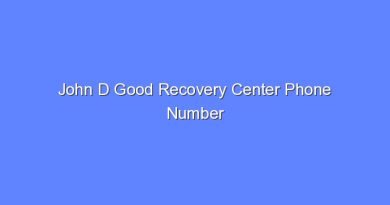 john d good recovery center phone number 11841