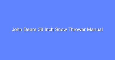 john deere 38 inch snow thrower manual 10001