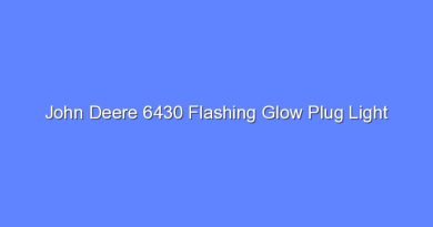 john deere 6430 flashing glow plug light 10053
