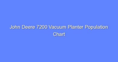 john deere 7200 vacuum planter population chart 12005