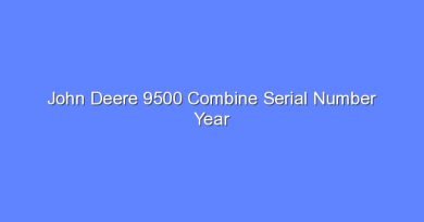 john deere 9500 combine serial number year 12072