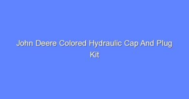 john deere colored hydraulic cap and plug kit 10104