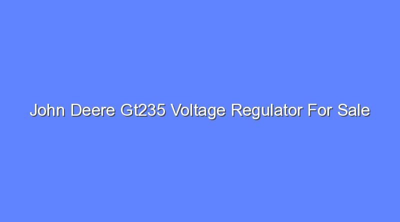 john deere gt235 voltage regulator for sale 10137