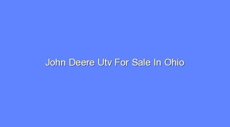 john deere utv for sale in ohio 10195