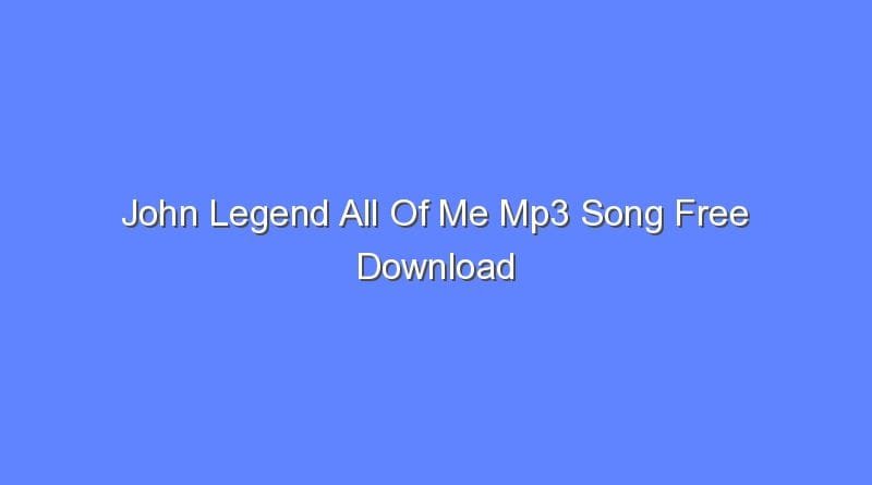 john legend all of me audio song