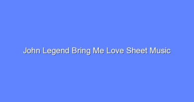 john legend bring me love sheet music 12302
