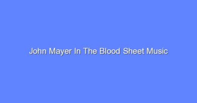 john mayer in the blood sheet music 10435