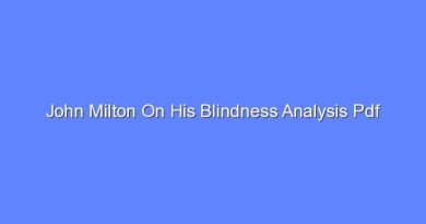 john milton on his blindness analysis pdf 8683