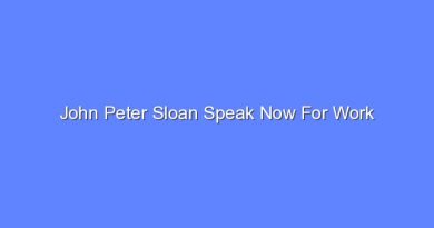 john peter sloan speak now for work 12526
