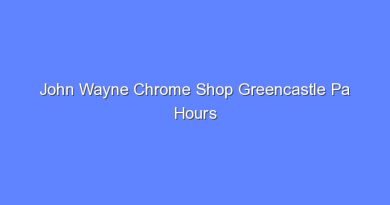 john wayne chrome shop greencastle pa hours 10560