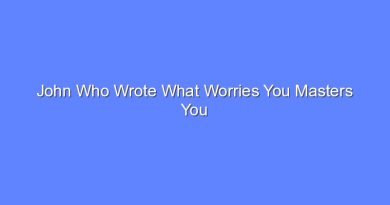 john who wrote what worries you masters you 12650
