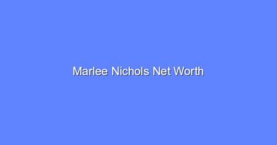 marlee nichols net worth 15990