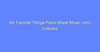 my favorite things piano sheet music john coltrane 8858