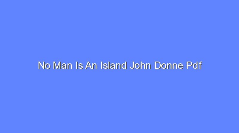 no man is an island john donne pdf 12802