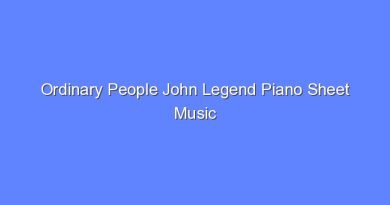 ordinary people john legend piano sheet music 12829