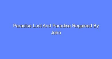 paradise lost and paradise regained by john milton pdf 12841