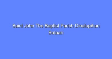 saint john the baptist parish dinalupihan bataan mass schedule 10803