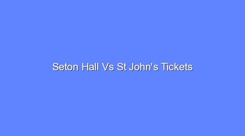 seton hall vs st johns tickets 10819