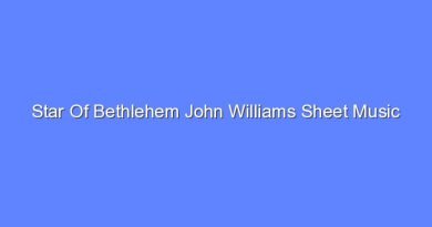 star of bethlehem john williams sheet music 10936