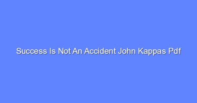 success is not an accident john kappas pdf 9127