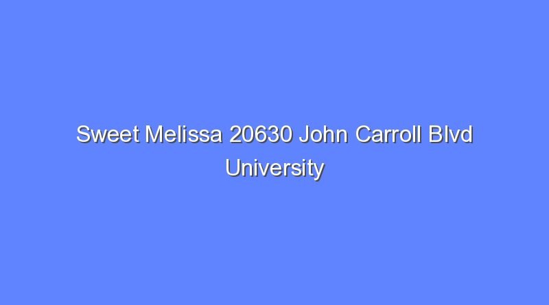 sweet melissa 20630 john carroll blvd university heights oh 44118 10952