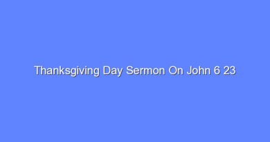 thanksgiving day sermon on john 6 23 9143