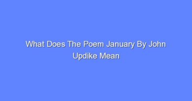 what does the poem january by john updike mean 11086