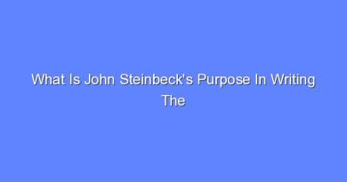 what is john steinbecks purpose in writing the essay symptoms 7532