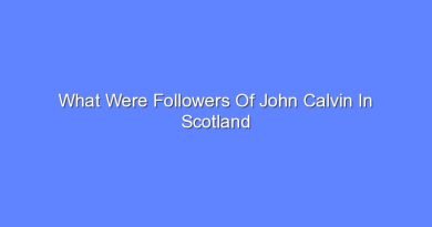 what were followers of john calvin in scotland called 7538