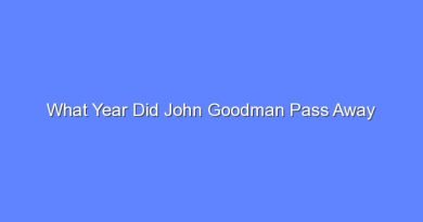 what year did john goodman pass away 11099